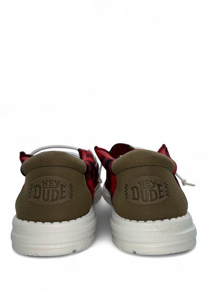 Чоловічі мокасини Hey Dude Wally Buffalo Plaid Red 40657-610 Розмір 45, устілка 30 см Червоний НФ-00000348-8 фото