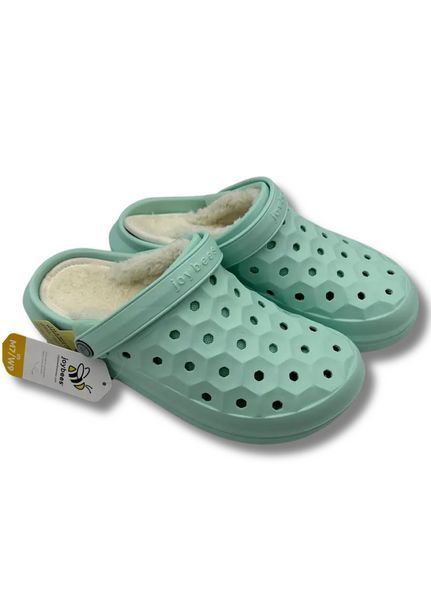 Жіночі сабо утеплені Joybees Adults Varsity Lined Clog Mint Julep/ Natural розмір 39.5 (M7/W9) м'ята УТП055494-70 фото