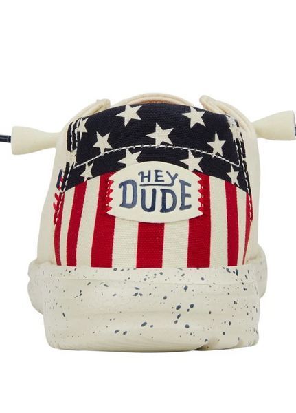 Мужские мокасины Hey Dude Wally Americana Wide Off White 41784-1LB, размер 44, стелька 29 см УТП047575-2 фото