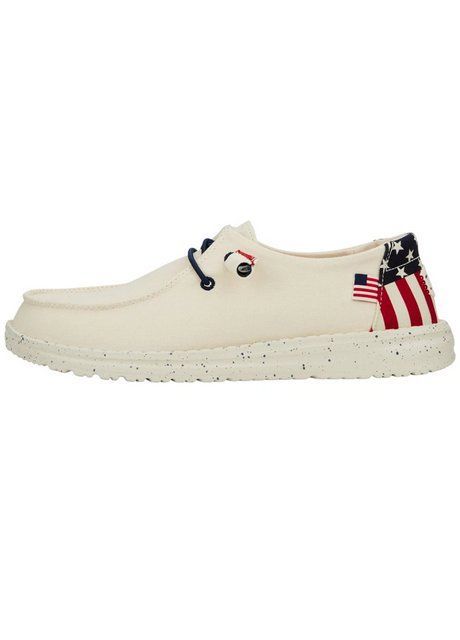 Чоловічі мокасини Hey Dude Wally Americana Wide Off White 41784-1LB розмір 44, устілка 29 см УТП047575-2 фото