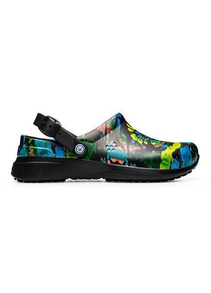 Женские шлепанцы сабо Joybees Work Clog Black Spiral Tie Dye, размер 35.5 стелька 22,8см (черный тайдай) УТП055494-31 фото