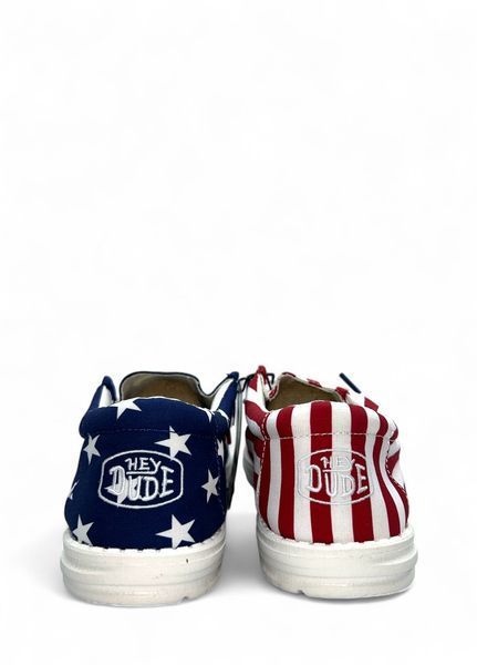 Чоловічі мокасини Hey Dude Wally Patriotic Merican Flag розмір 42, устілка 27.7 см Американський прапор НФ-00000348-4 фото