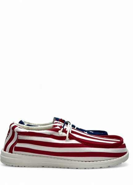 Чоловічі мокасини Hey Dude Wally Patriotic Merican Flag розмір 42, устілка 27.7 см Американський прапор НФ-00000348-4 фото