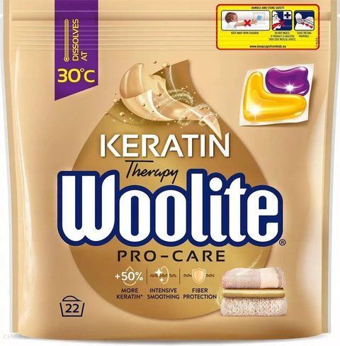 Капсули для прання Woolite Keratine Therapy Pro-Care 22 шт УТП034897 фото