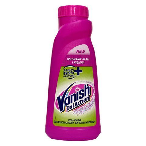 Плямовивідник VANISH Oxi Action Pink Extra Hygiene, 500 мл УТП034826 фото