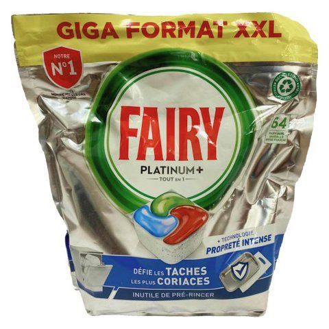 Таблетки для посудомийних машин FAIRY Platinum Plus Tout en 1, 64 шт. УТП030545 фото