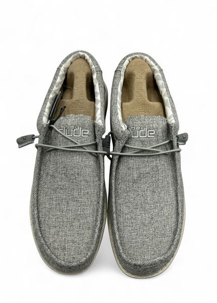 Мужские мокасины Hey Dude Wally Linen Iron 110793901 Размер 41,стелька 26.7 см Серый НФ-00000348-17 фото
