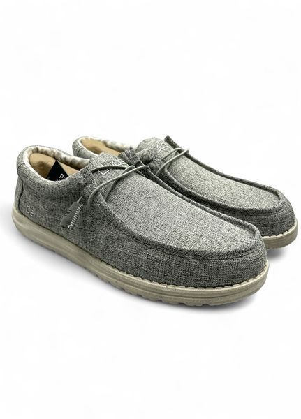Мужские мокасины Hey Dude Wally Linen Iron 110793901 Размер 41,стелька 26.7 см Серый НФ-00000348-17 фото