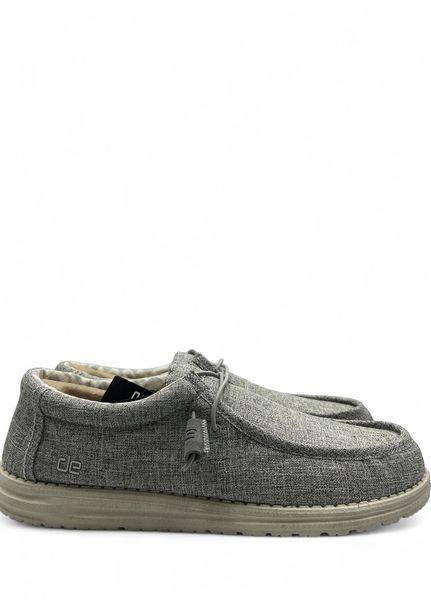 Мужские мокасины Hey Dude Wally Linen Iron 110793901 Размер 41,стелька 26.7 см Серый НФ-00000348-17 фото