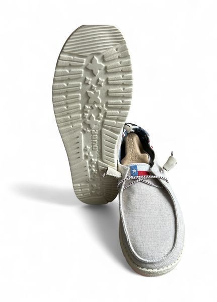 Чоловічі мокасини Hey Dude Wendy texas canvas, Off white розмір 48, устілка 31.7 см Білий НФ-00000348-29 фото