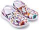 Жіночі шльопанці сабо Joybees Modern Clog White Spiral Tie Dye, розмір 35,5 устілка 22,8см (білий тай дай) УТП055494-5 фото 1