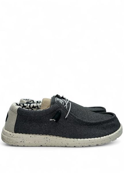 Чоловічі мокасни Hey Dude Wally Stretch Canvas Opal Black 40022-1HX розмір 43, устілка 28.2 см Чорний опал НФ-00000348-26 фото