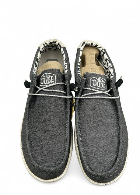 Чоловічі мокасни Hey Dude Wally Stretch Canvas Opal Black 40022-1HX розмір 43, устілка 28.2 см Чорний опал НФ-00000348-26 фото