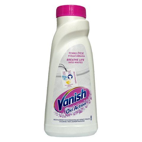Плямовивідник VANISH Oxi Action Liquid White (для білого), 500 ml УТП034827 фото