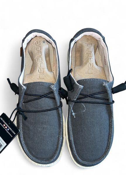 Чоловічі мокасини Hey Dude Wendy Chambray off black Розмір 42, устілка 27.7 см Сірий НФ-00000348-24 фото