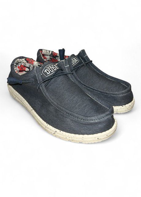 Чоловічі мокасини Hey Dude Wally Stretch Blue 110382600 розмір 45, устілка 29,7 см Синій НФ-00000304-1 фото