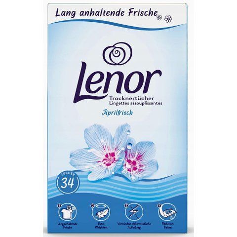 Серветки ароматичні для білизни LENOR Trocknert&uuml;cher Квітнева Свіжість, 34 шт. НФ-00000357 фото